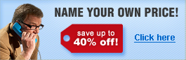 Name your own price! Save up to 40% off on car rentals! Click here to visit our partner, Priceline.com