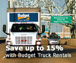 Save up to 15% with Budget Truck Rentals