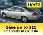 Save up to $15 off with Hertz