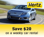 Save up to $20 off with Hertz