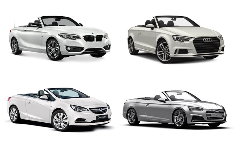 BMW Serie 2 Cabrio, Audi A3 Cabrio, Opel Cascada Cabrio, Audi A5 Cabrio