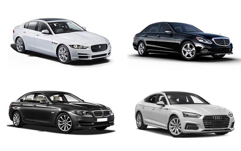 Jaguar XE, Mercedes-Benz Clase E, BMW Serie 5, Audi A5