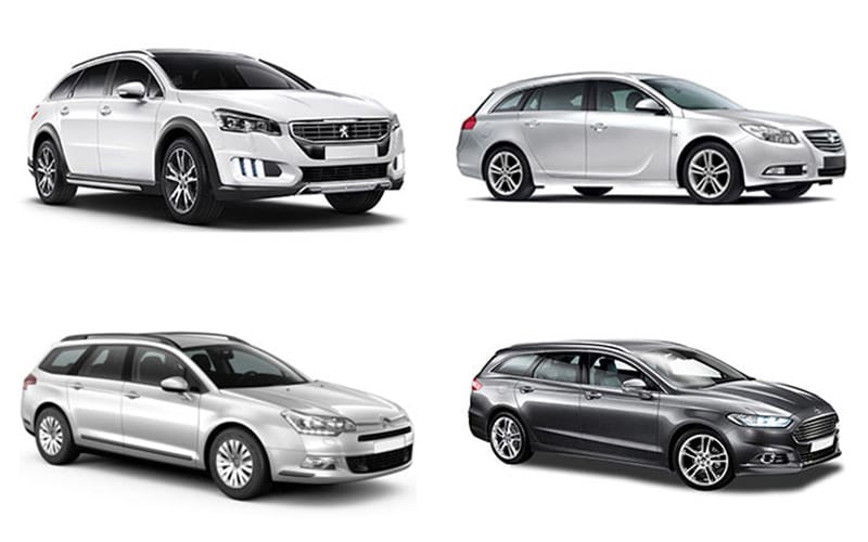 Peugeot 508 SW, Vauxhall/Opel Insignia Estate, Citroen C5 Tourer, Ford Mondeo Estate