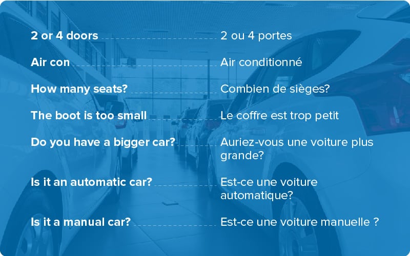 how to pick up your rental car in french - rentalcars