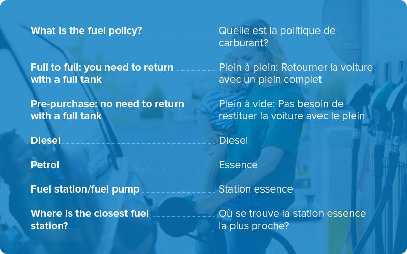 how to pick up your rental car in french - rentalcars