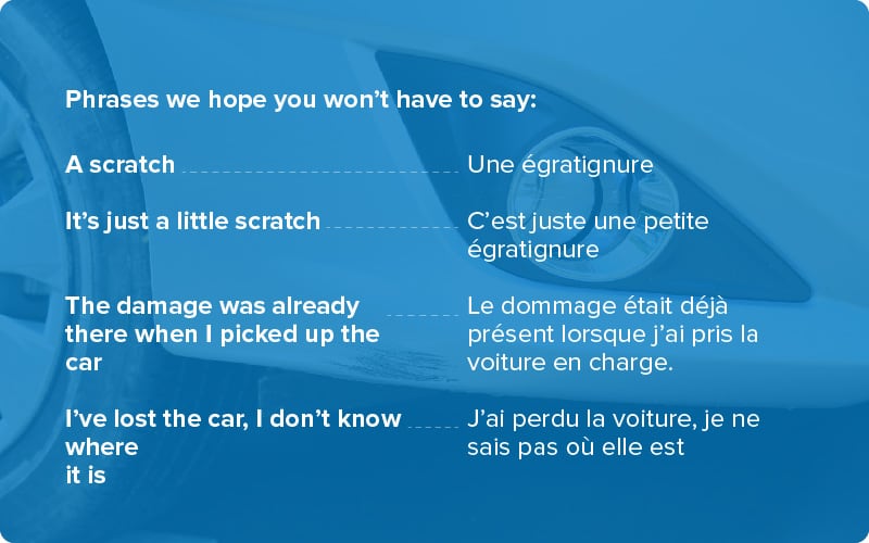 how to pick up your rental car in french - rentalcars